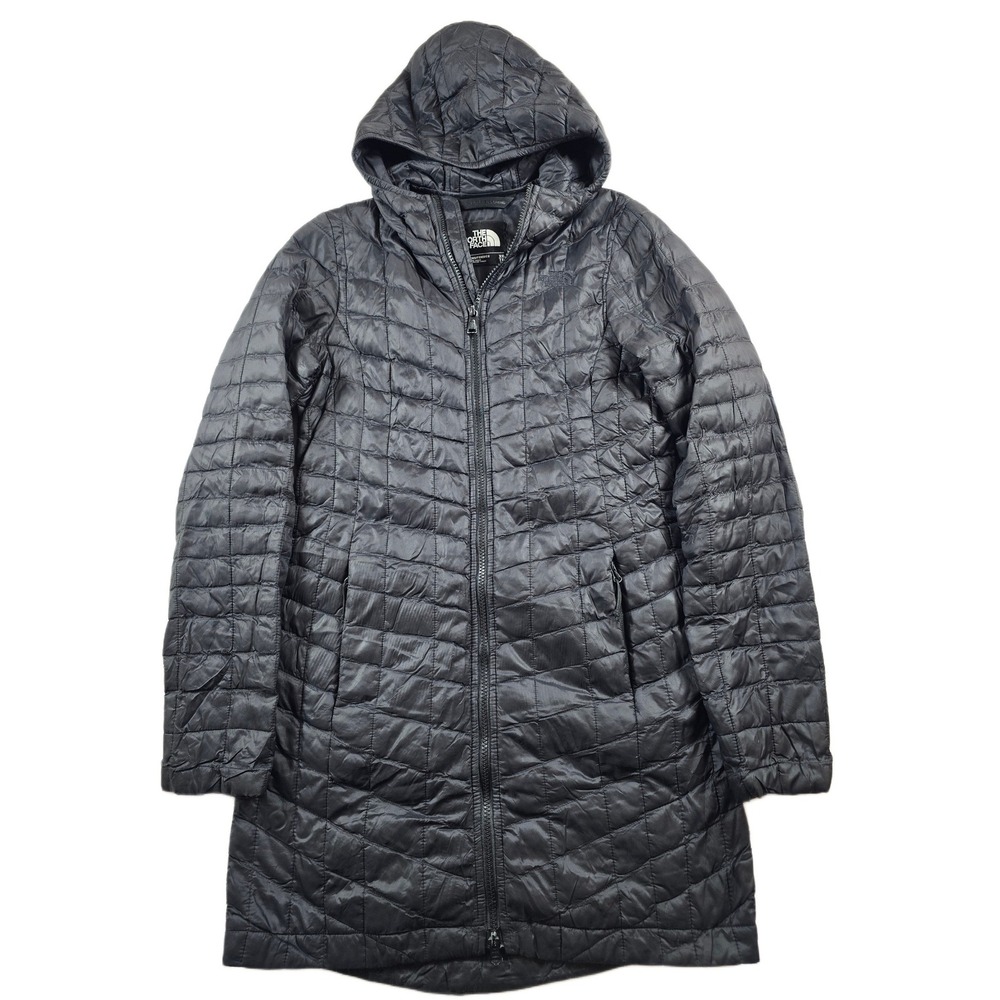 The North Face ThermoBall Parka Womens XS Black Nylon Quilted Hooded Jacket